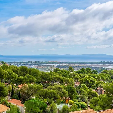 Mont Des Oiseaux Piscine Vue Panoramique Mer Grande Terrasse Hyeres